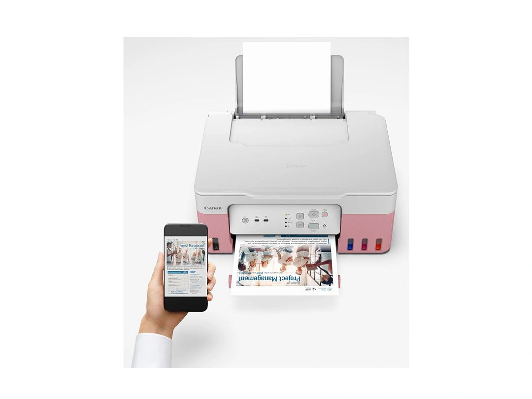 Canon PIXMA G3430 Wireless Colour 3-in-1 Refillable MegaTank Printer - Pink in Qatar Canon PIXMA G3430 Wireless Colour 3-in-1 Refillable MegaTank Printer - Pink in Qatar